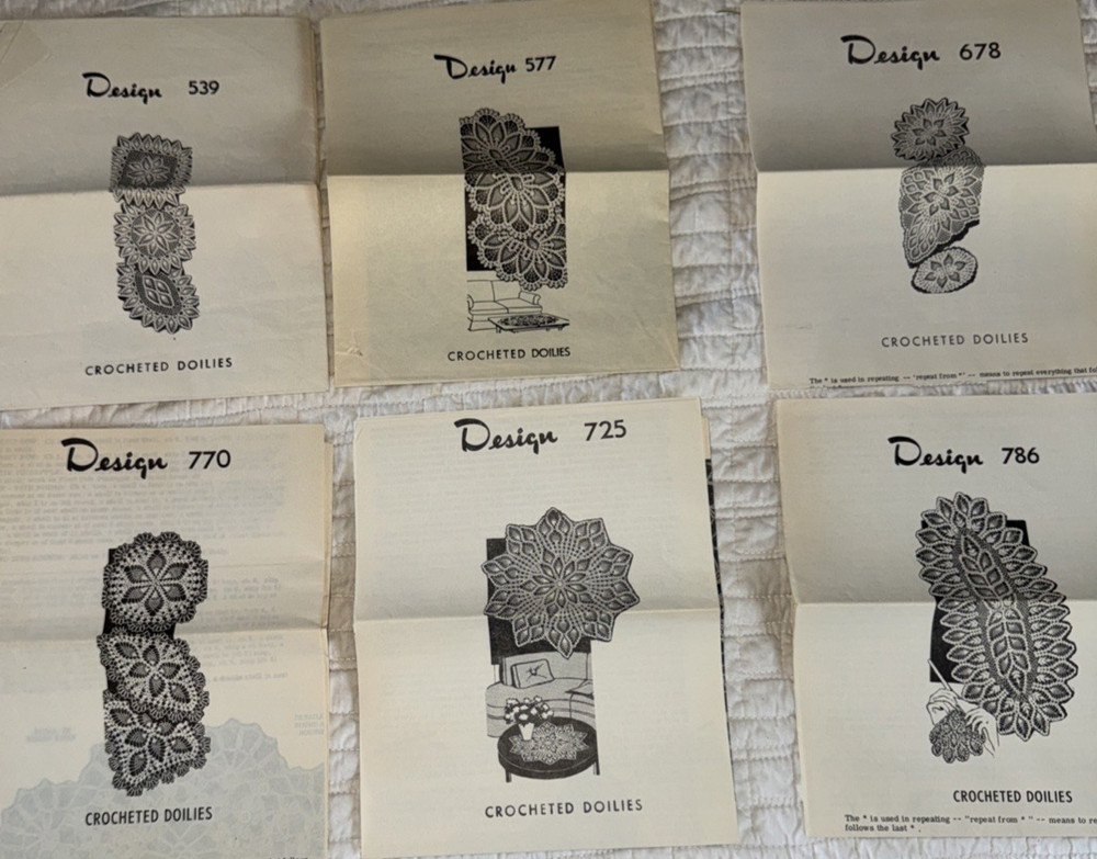 Vintage Grit Crochet Doily Patterns ~CHOICE ~Original Pattern