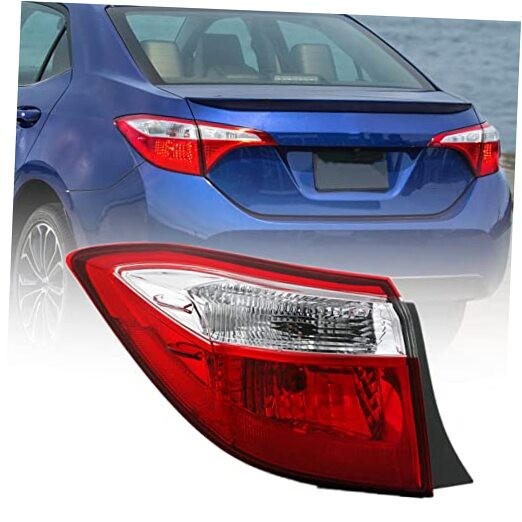 Outer Left Tail Light Assembly Replacement for Corolla 2014-2016 OE-Style