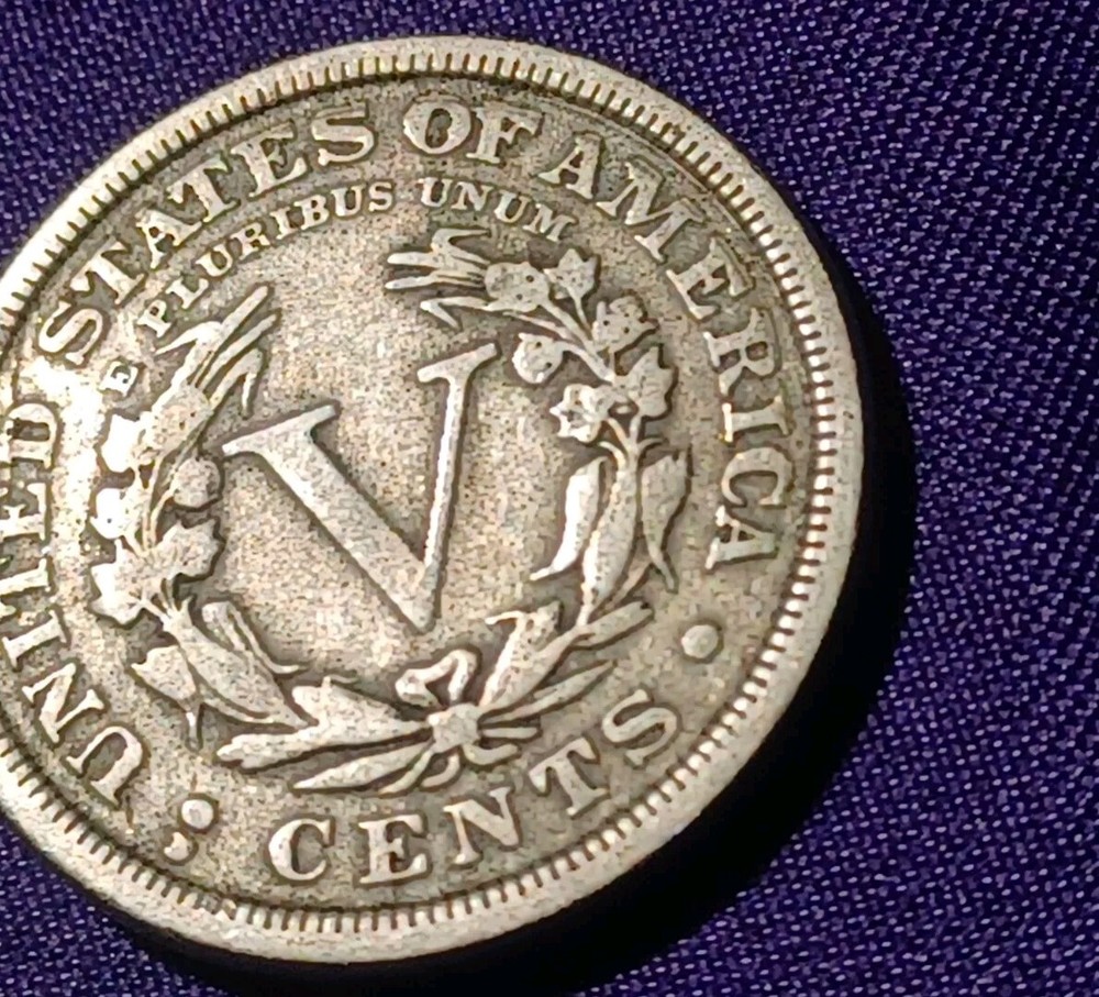 NICE 1912-D LIBERTY "V" NICKEL - VF ~Reverse LAMINATION ERROR~