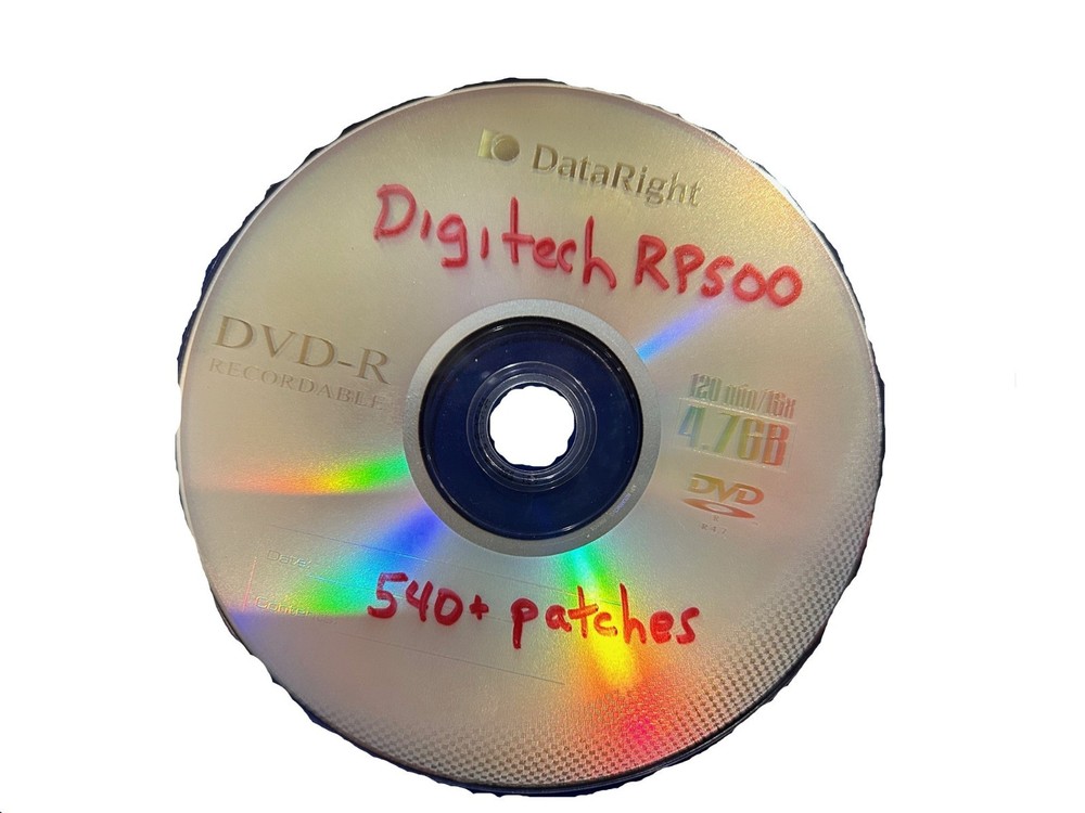 Digitech RP500 patch library 540+ patches