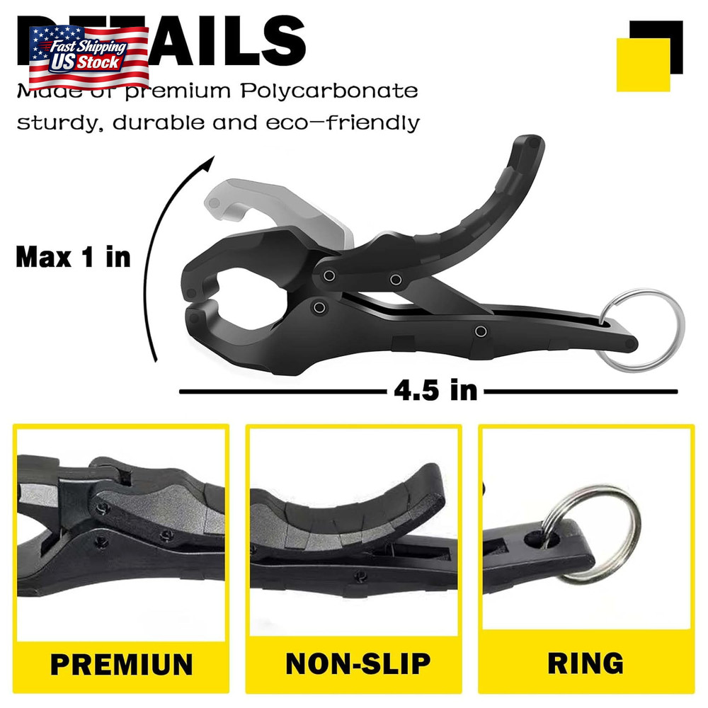 4.5'' Fish Lip Gripper, Digital Scale Hook Non-Puncture Replacement Clamp - Fish