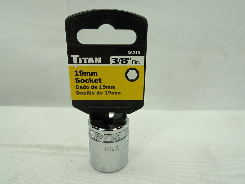 Titan  68219 19mm 3/8" Drive Socket 6 Point TF
