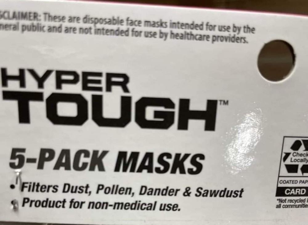120 HYPER Tough Protective Masks. Dust Construction Sawdust Pollen Drywall