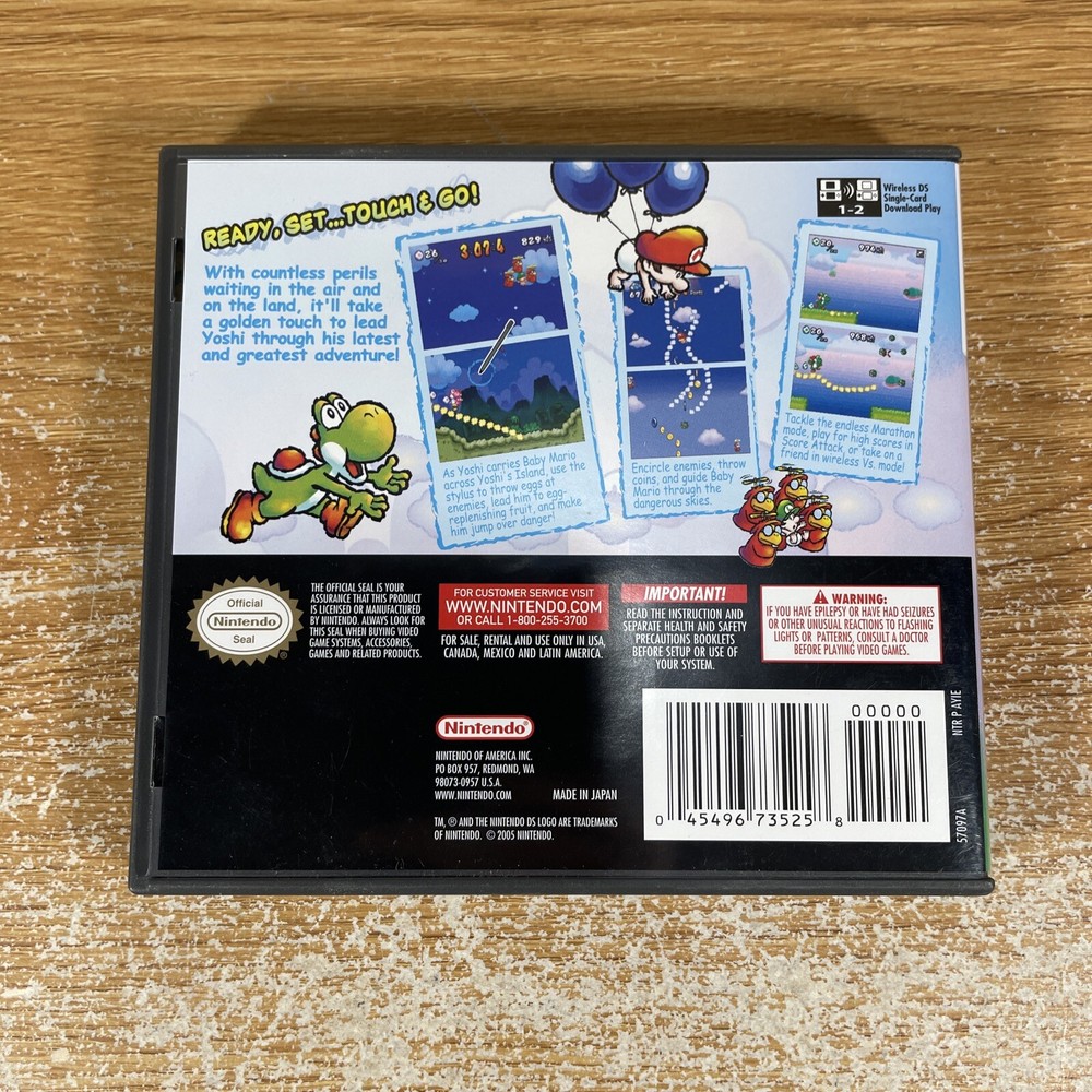 Yoshi Touch & Go (Nintendo DS) Case & Inserts Only!