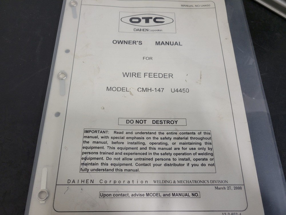 2000 CMH-147 Wire Feeder