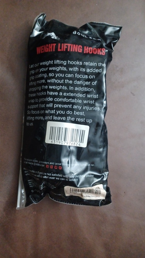 LEBBOULDER Weight Lifting Hooks Pair.