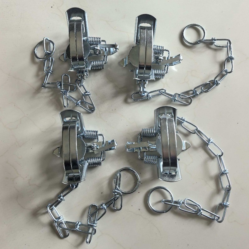 4Pcs Coil Spring Raccoon Muskrat Nutria Rabbit Bobcat Fox Mouse Survival Trap