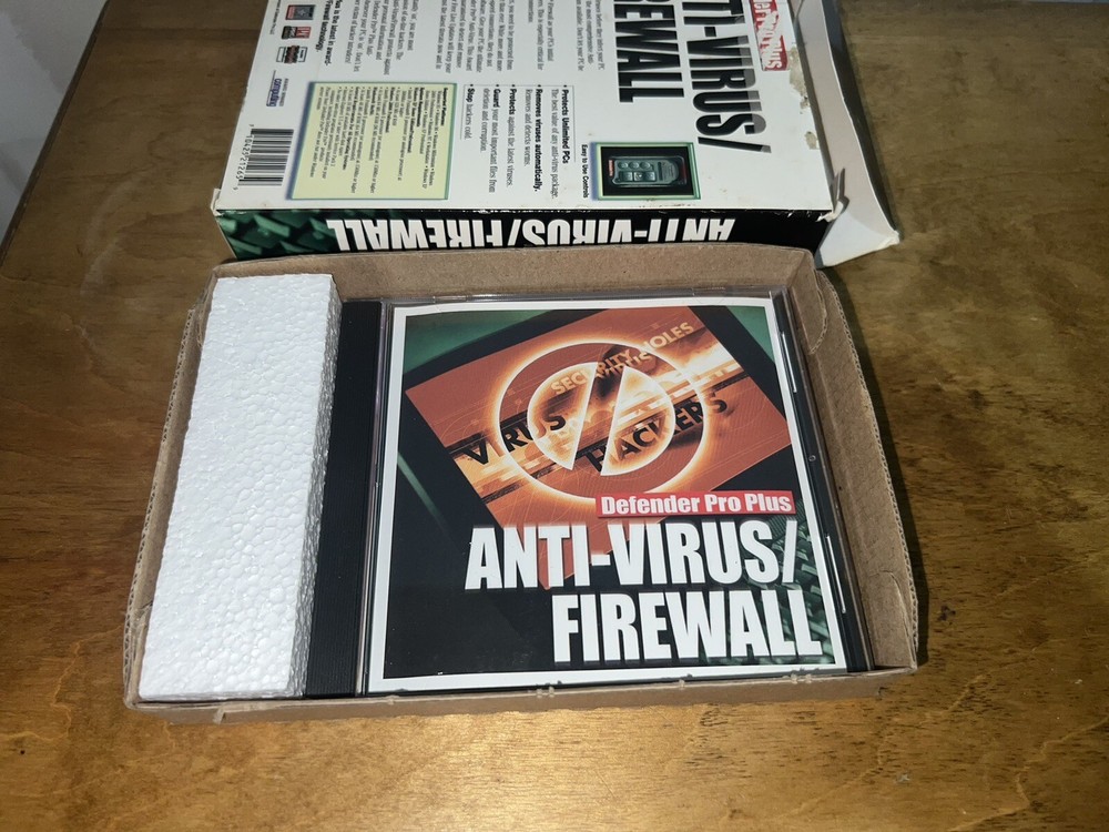 Defender Pro Plus Anti Virus / Firewall PC CD ROM Complete In Small Box