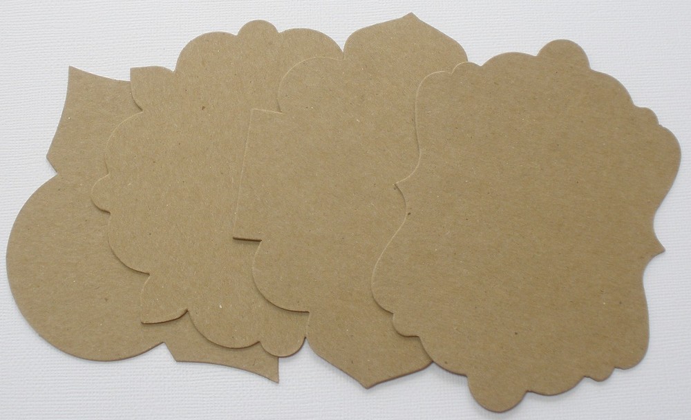 {4} VARIETY PACK: Ornate Notes - Labels / Mat Frames - Bare Chipboard Die Cuts