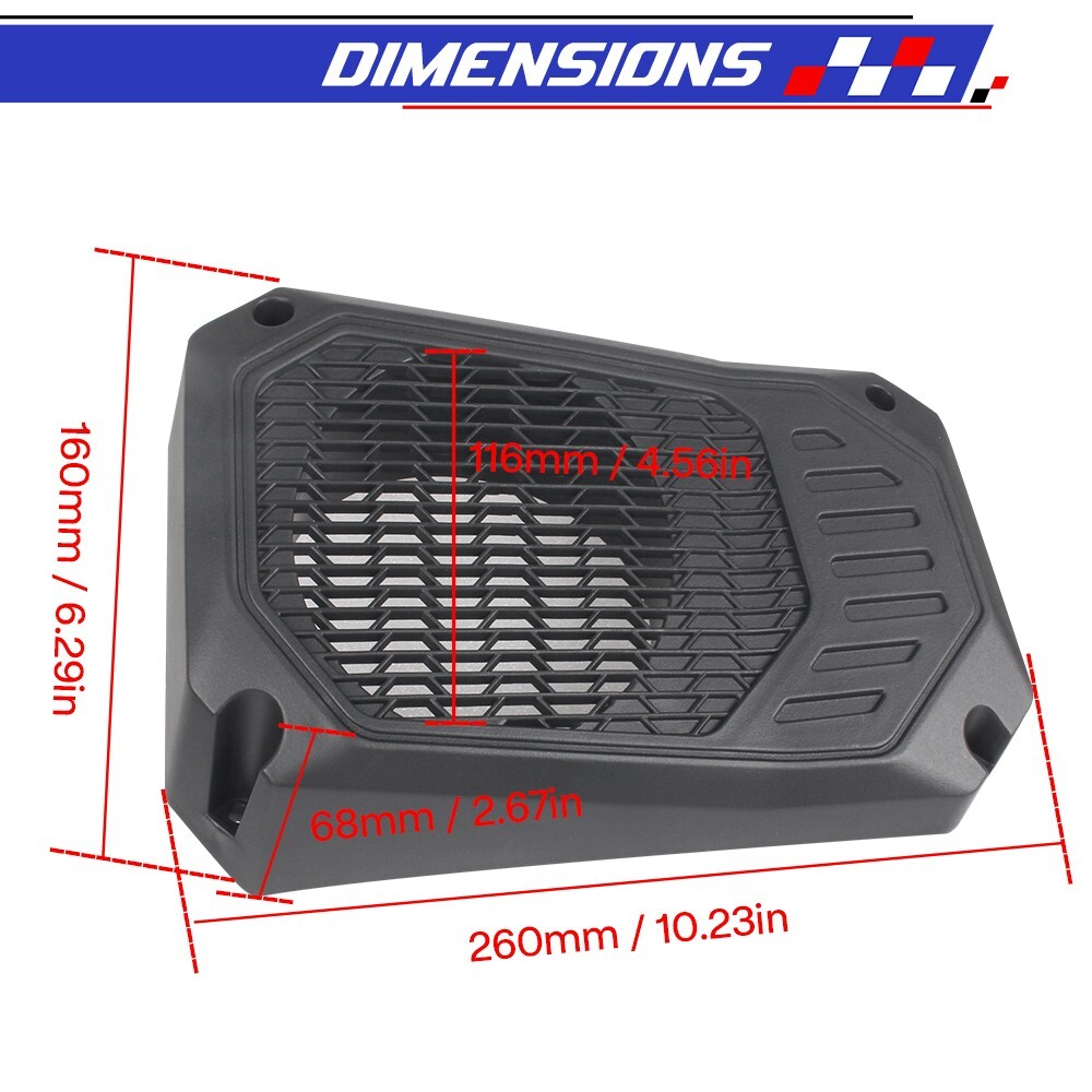 Under Dash Speaker Pods Compatible with Polaris Ranger XP 1000/Crew 2018-2024