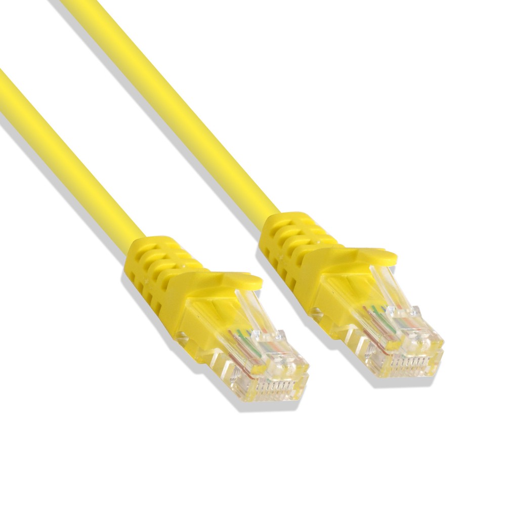 2FT Cat6 UTP Ethernet Network Patch Cable RJ45 Lan Wire Yellow (25 Pack)