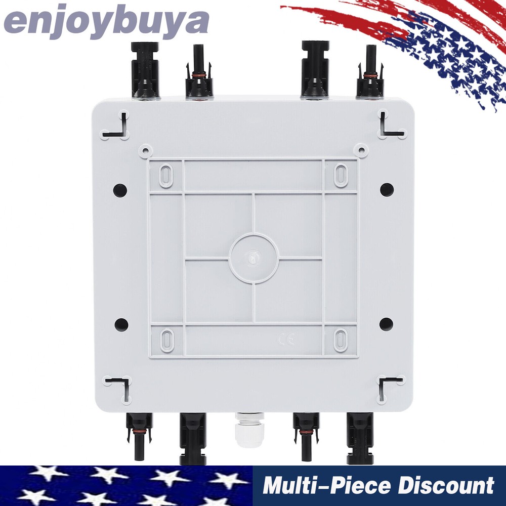 Solar Combiner Box with 2 Inputs, Overload Protection & Waterproof Design