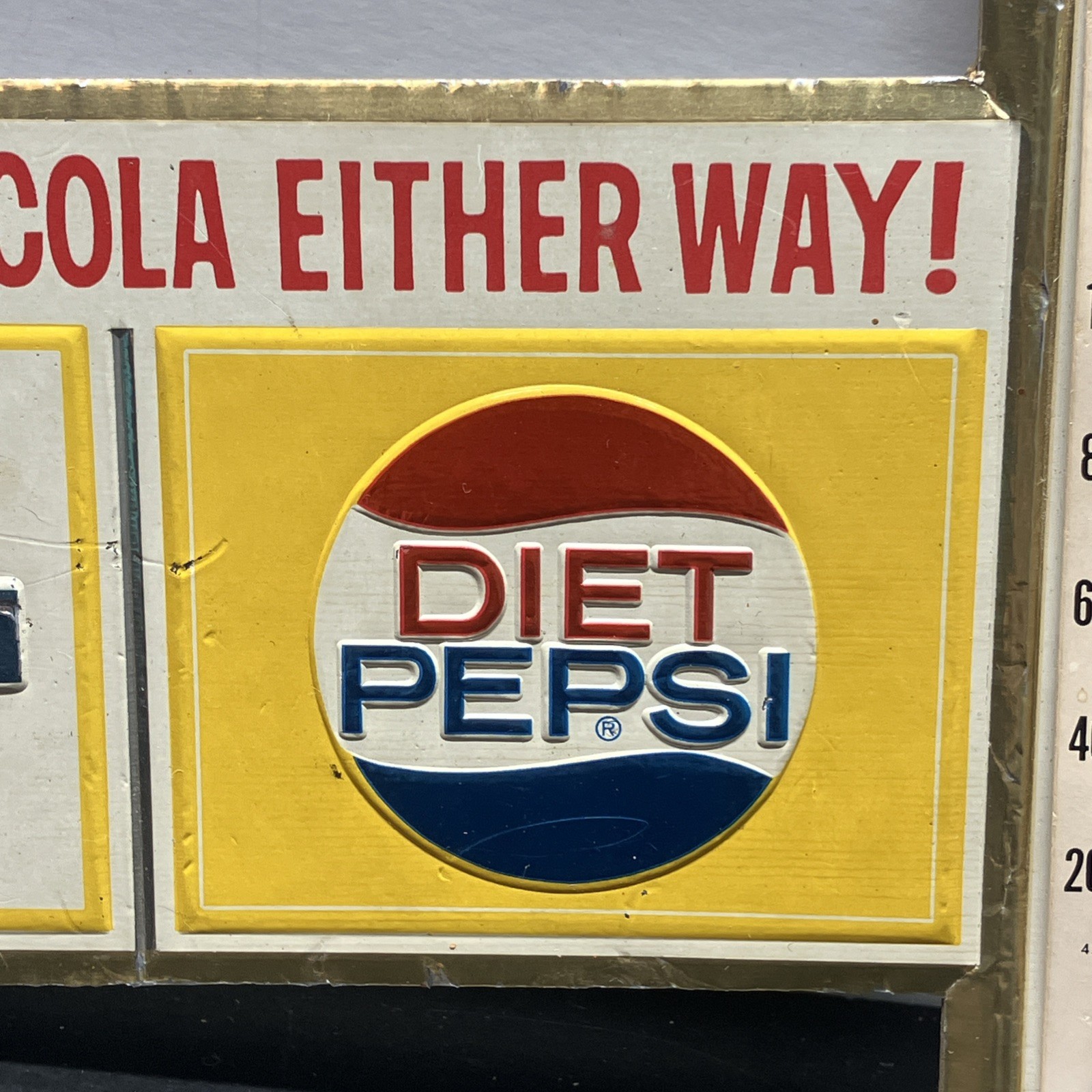 Vintage Enjoy Pepsi - Cola Either Way! Advertising Diet Pepsi - Made in USA