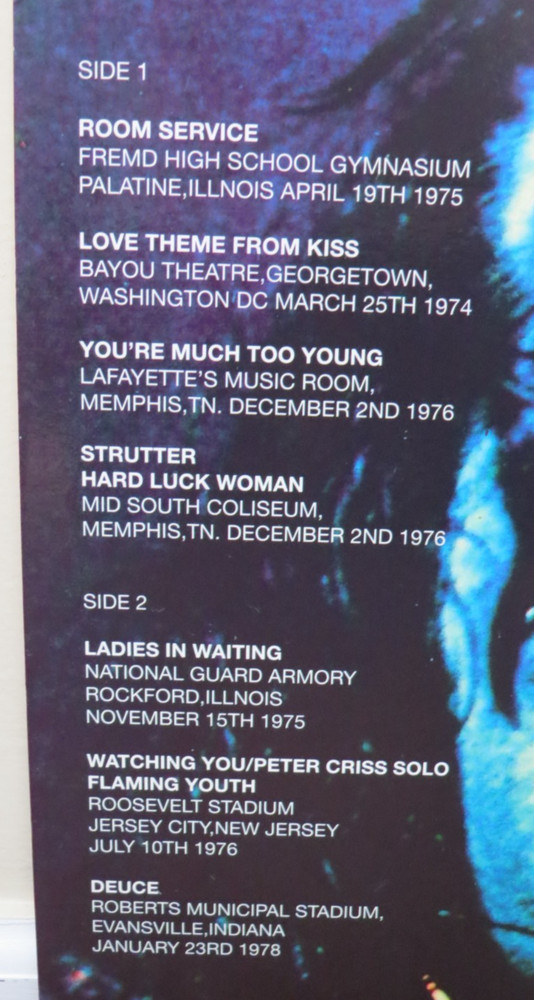 KISS DIAMONDS IN THE DUST PURPLE SPARKLE VINYL RECORD