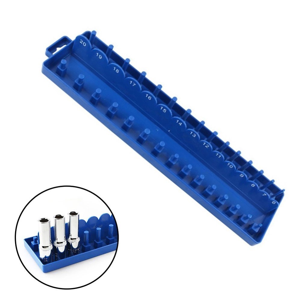 Socket Storage Organizer For Garage Workshop Metric Socket Tray Rack Holder