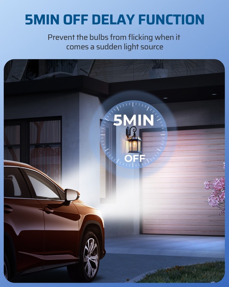 DEWENWILS Dusk to Dawn Light Socket, Dual Sensor, E26/E27 Auto On/Off, 2 Pack