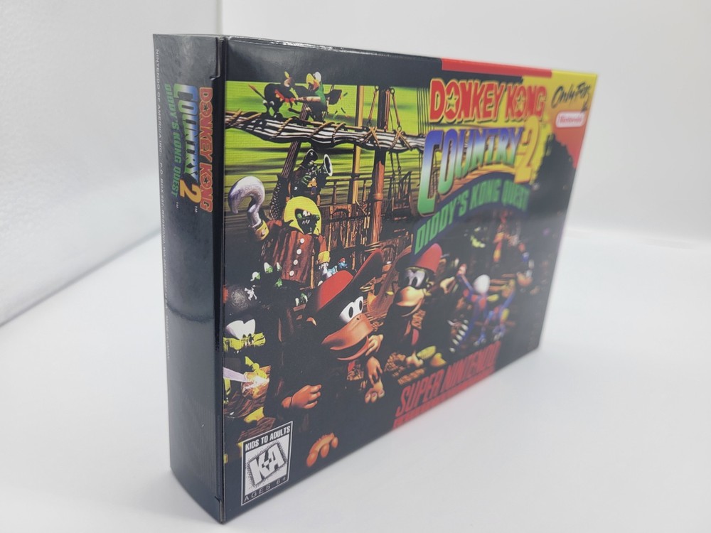 DONKEY KONG COUNTRY 2 SUPER SNES BOX ONLY REPLACEMNT BOX INCLUDES INSERTS+CASE
