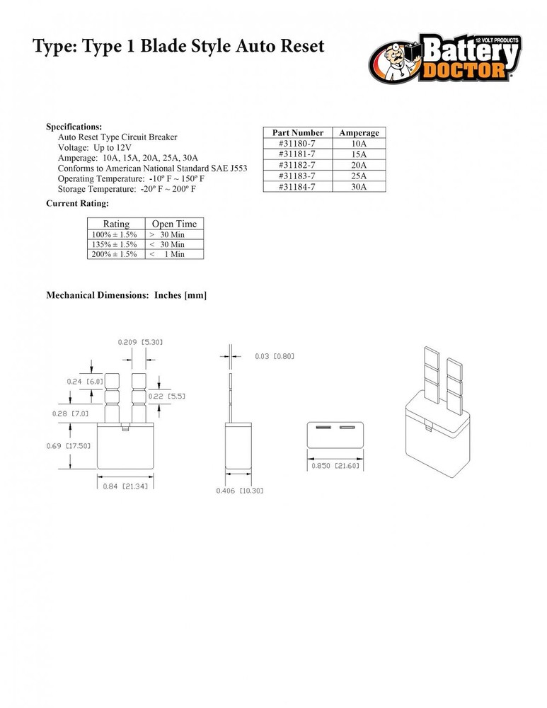 WIRTHCO BLADE STYLE AUTO RESET- 31182