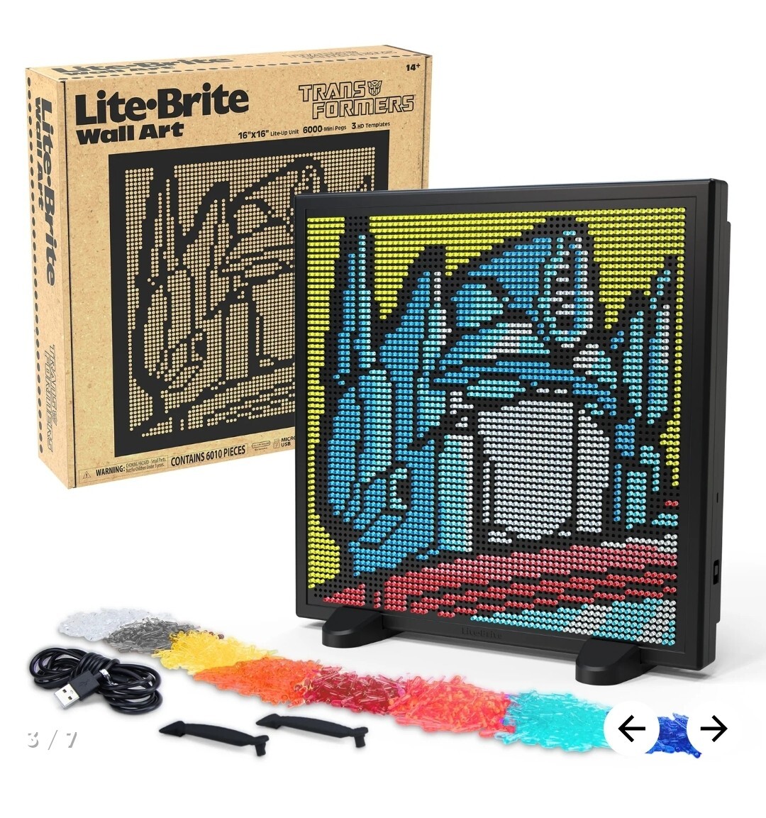 HASBRO 2022 TRANSFORMERS LITE BRITE WALL ART SEALED ORIGINAL SHIPPING BOX