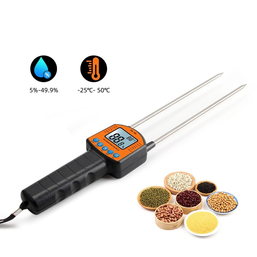 Digital Grain Moisture Meter Hygrometer Humidity Tester Voice Broadcast Function