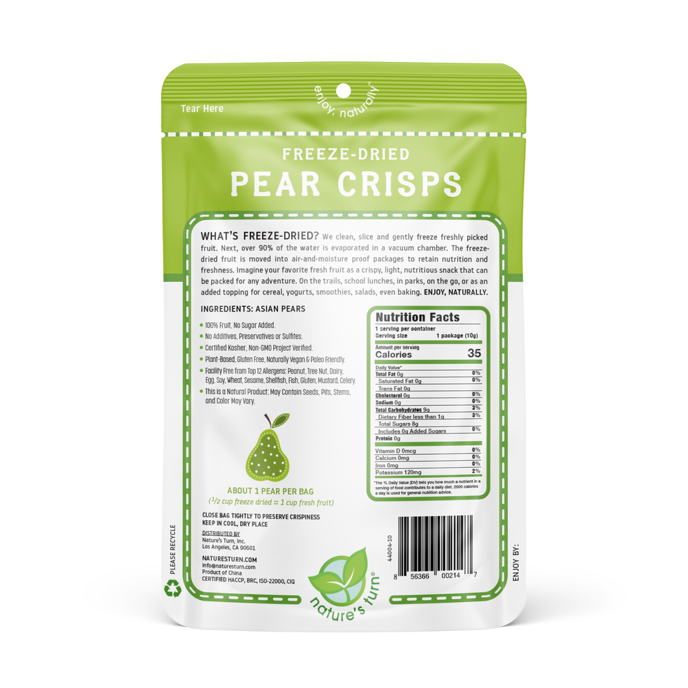 Freeze-Dried Pear Crisps