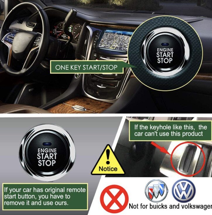 Universal Car Remote Starter Keyless Entry Open Box