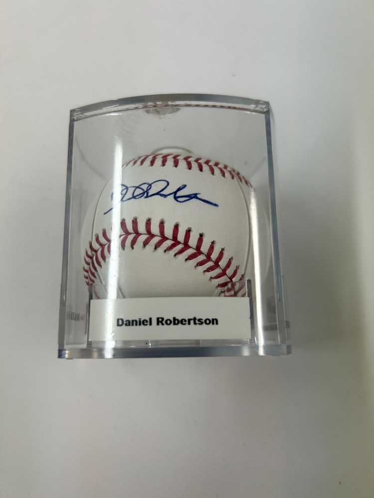 Daniel Robertson- Autographed baseball Tampa Rays