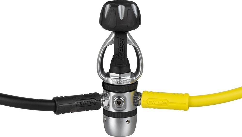 Cressi AC2 / Compact + Octopus Compact Complete Regulator Set, Black/Yellow, INT