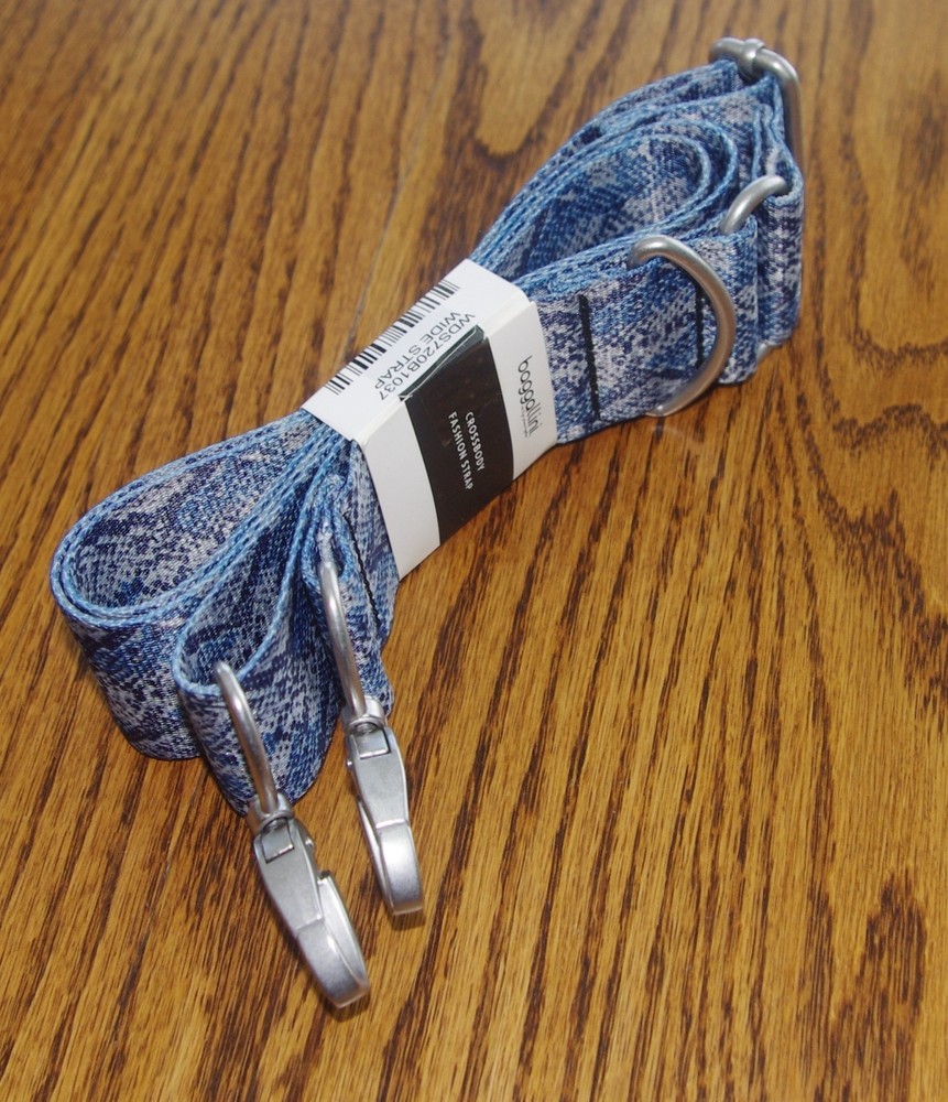 Adjustable Wide Crossbody Strap Replacement for Handbag 2" Guitar "Gray Python"