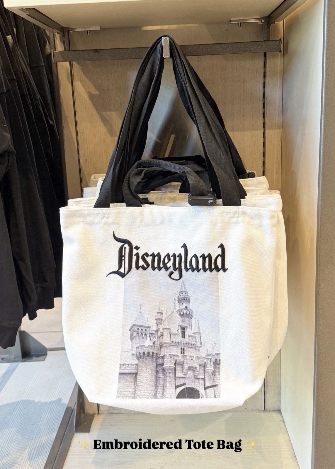 New 2026 Disneyland Resort Sleeping Beauty Castle Canvas Tote Bag