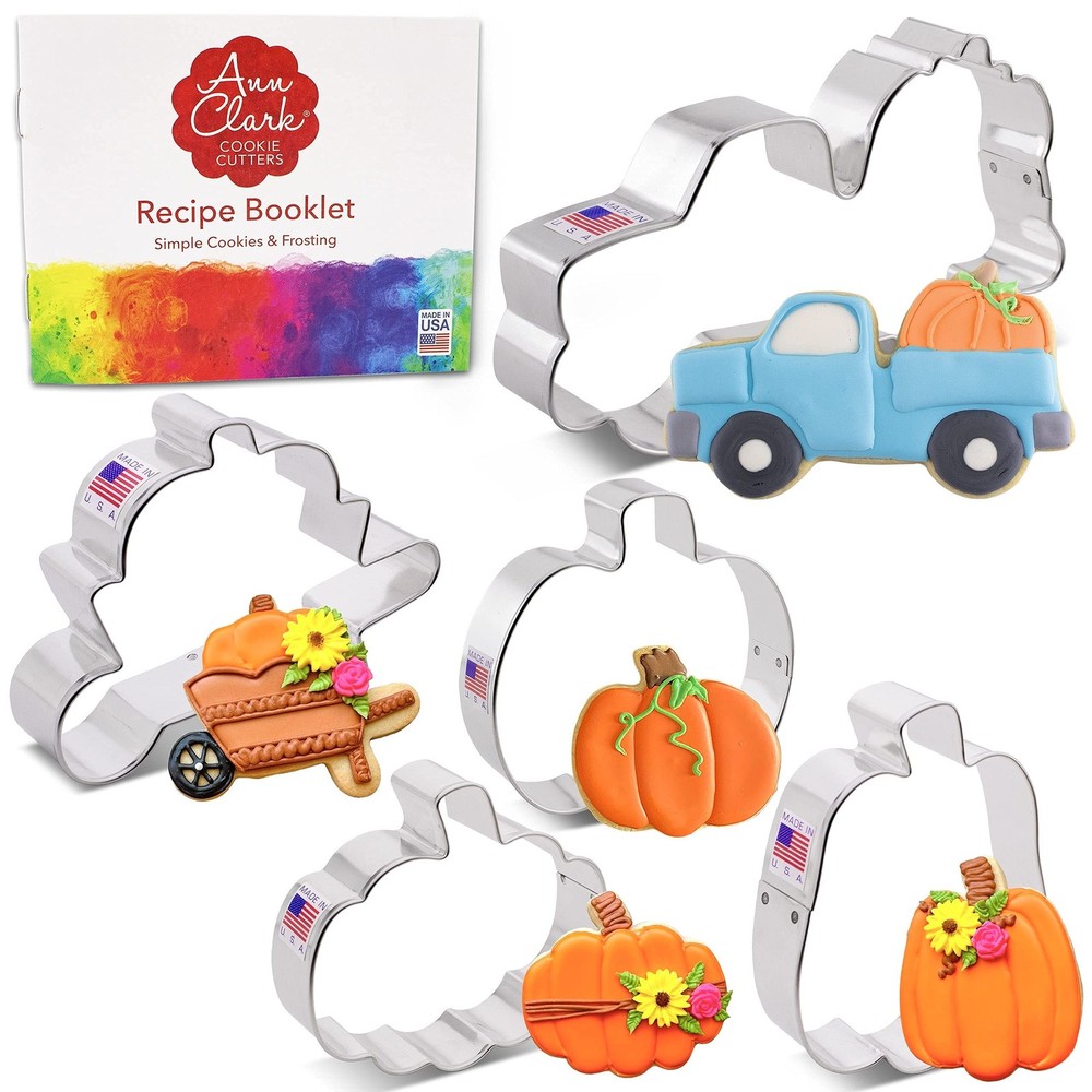 Ann Clark Pumpkin Patch 5-Pc. Cookie Cutter Set, Made in USA, Extra Large Tru...