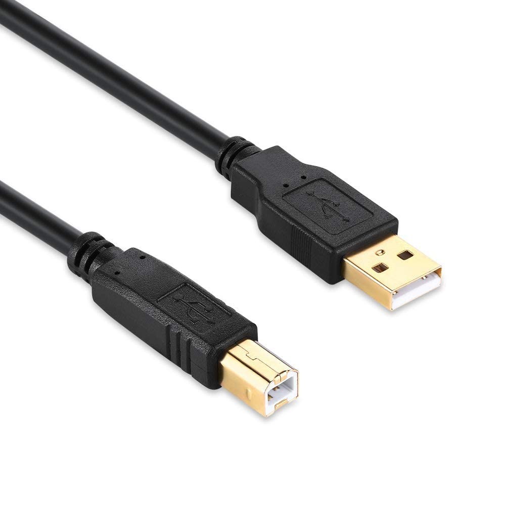 6 Ft, Printer Cable with 480 Mbps Transfer Speed for Printer, USB-A to USB-B 2.0