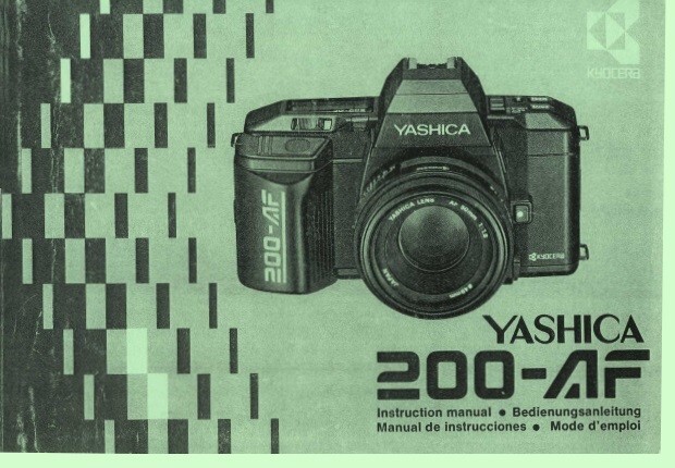 Yashica 200 AF Camera Instruction Manual Reprint