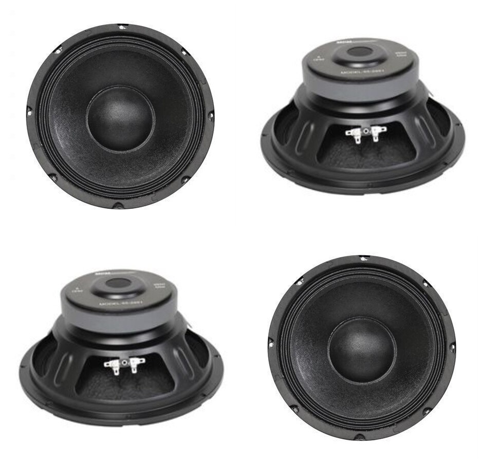 NEW (4) 10" Woofer Replacement Speakers 8ohm 250w ten inch PA Home Audio 4pack