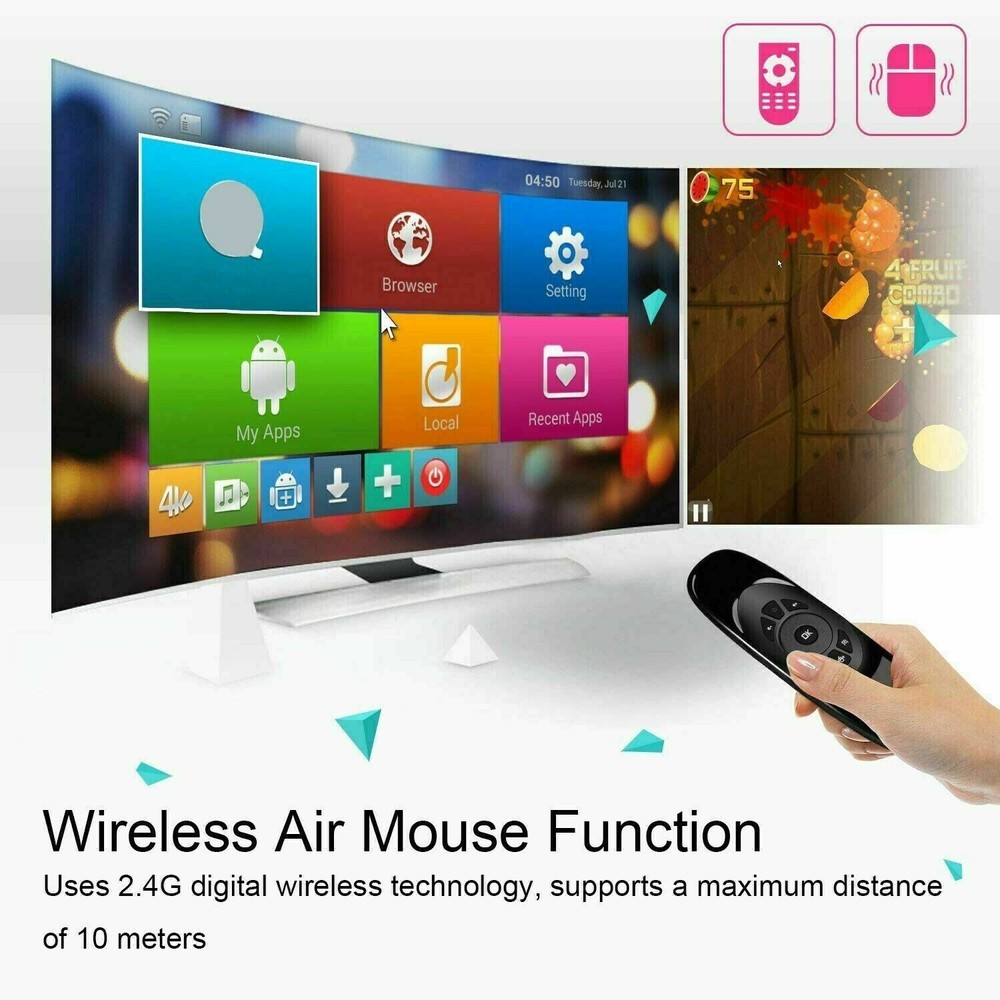 Voice Remote Google Control Air Mouse Bluetooth/USB for PC Android Smart TV Box