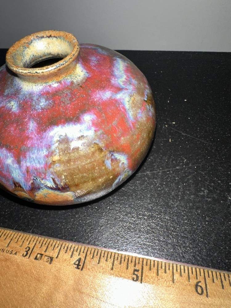 Pottery Vase Small Signed