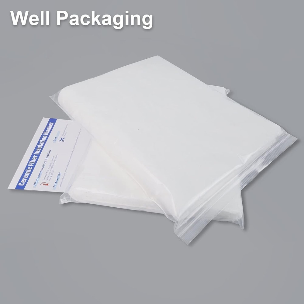 Ceramic Fiber Insulation 24"x15.7"x1" Thick 2600F Fireproof Insulation Blanke...