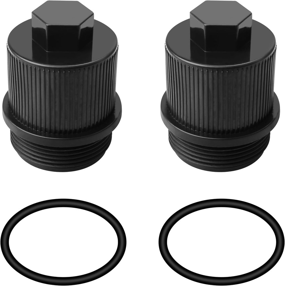 Filter Drain Plug 190030 Cap Assembly Replacement (2 Pack) Black