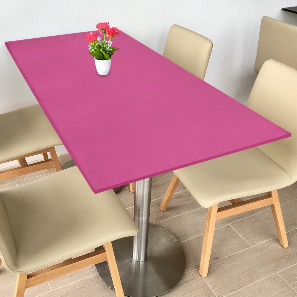 Fitted Tablecloth Fit 4ft Rectangle Table, Table Cover (48"x23", Rose Red)