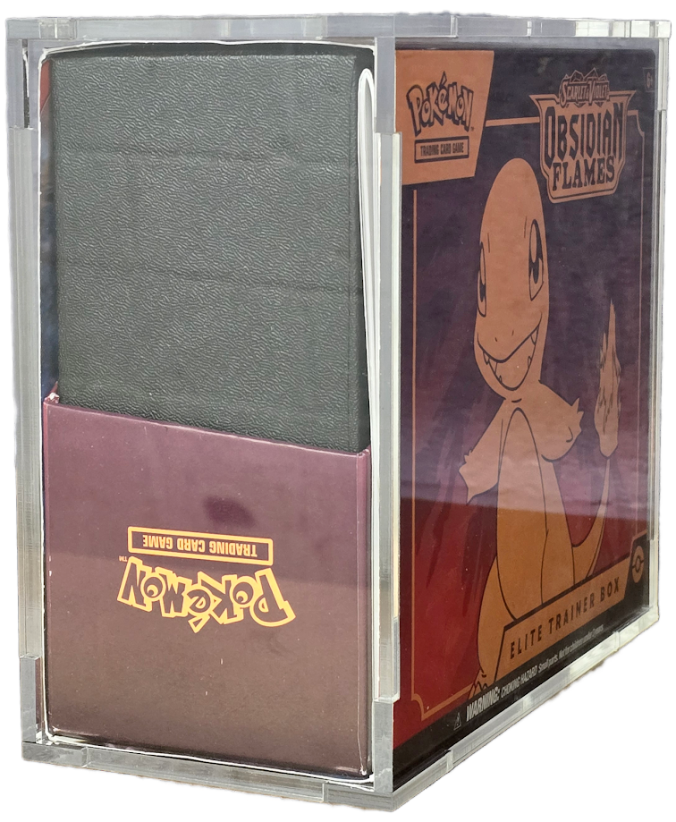 2 Pack Premium Acrylic Display Case Box Pokemon ETB Trainer Boxes UV Protected