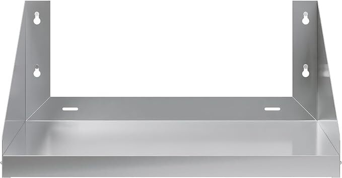 Commercial Stainless Steel Microwave Wall Shelf with Side Guards