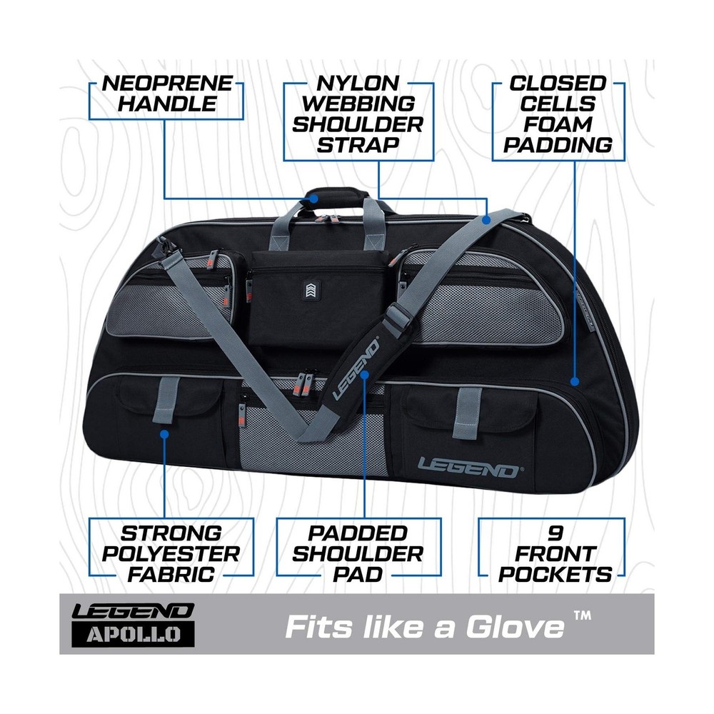 Legend Apollo Travel Compound Bow Case - Soft Bow Case with Spacious Storage ...