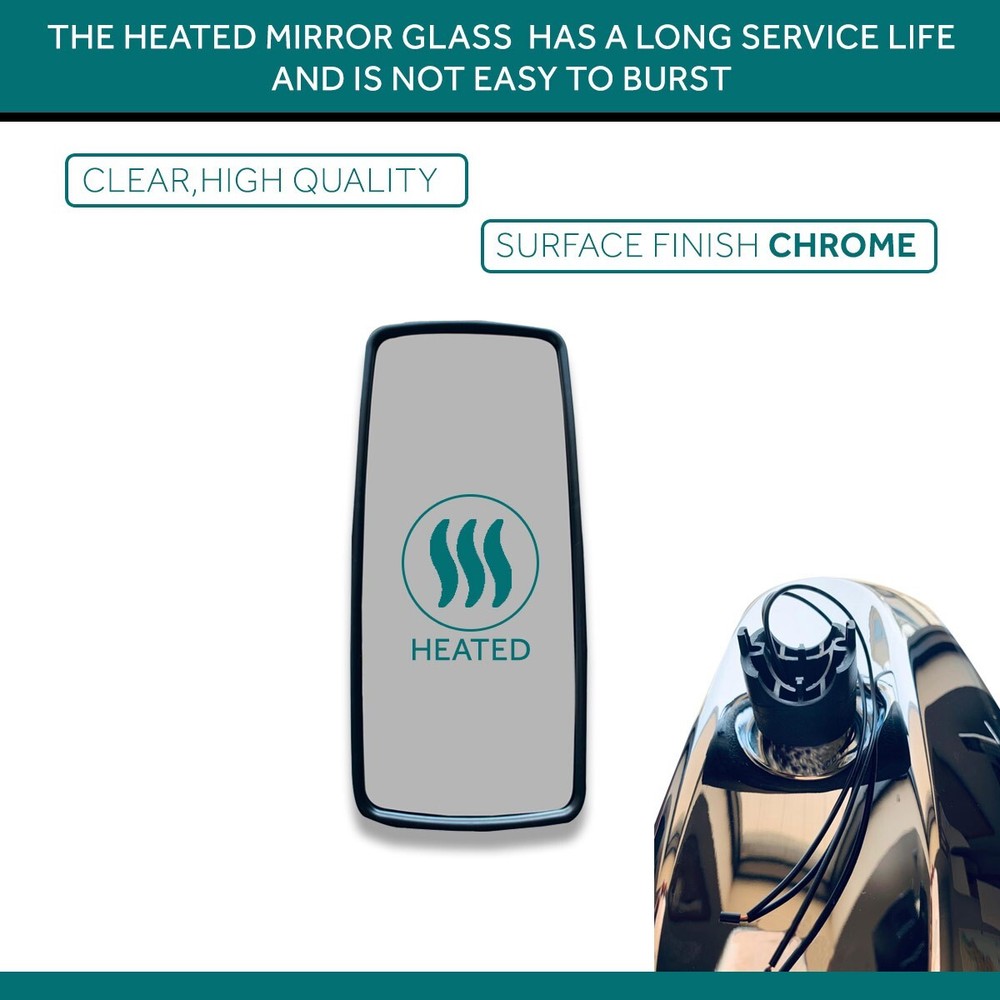 Freightliner M2 Chrome Mirror Assembly Upper Heated Left Right Pair 2006 2018