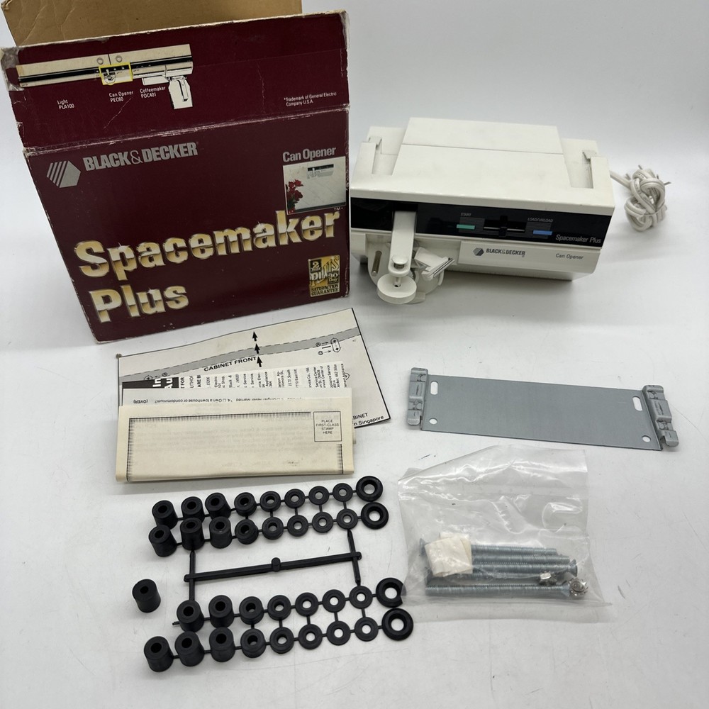 Vintage Black & Decker Space Maker Plus Can Opener PEC60 Spacemaker