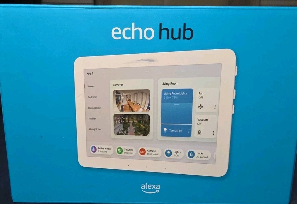 Amazon Echo Hub 8" Smart Home Control Panel with Alexa White Model G6A87E
