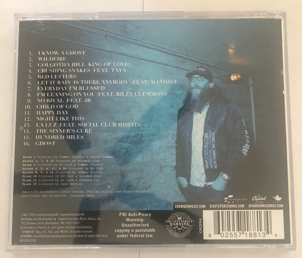 David Crowder I Know A Ghost CD 2018 Signed Autographed Sparrow Sixstep V.G.