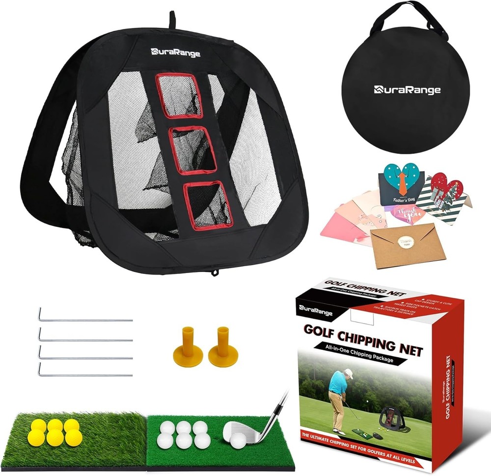 Pop-Up Golf Chipping Net - Ultimate Target Training Chip Aids for Precision &...