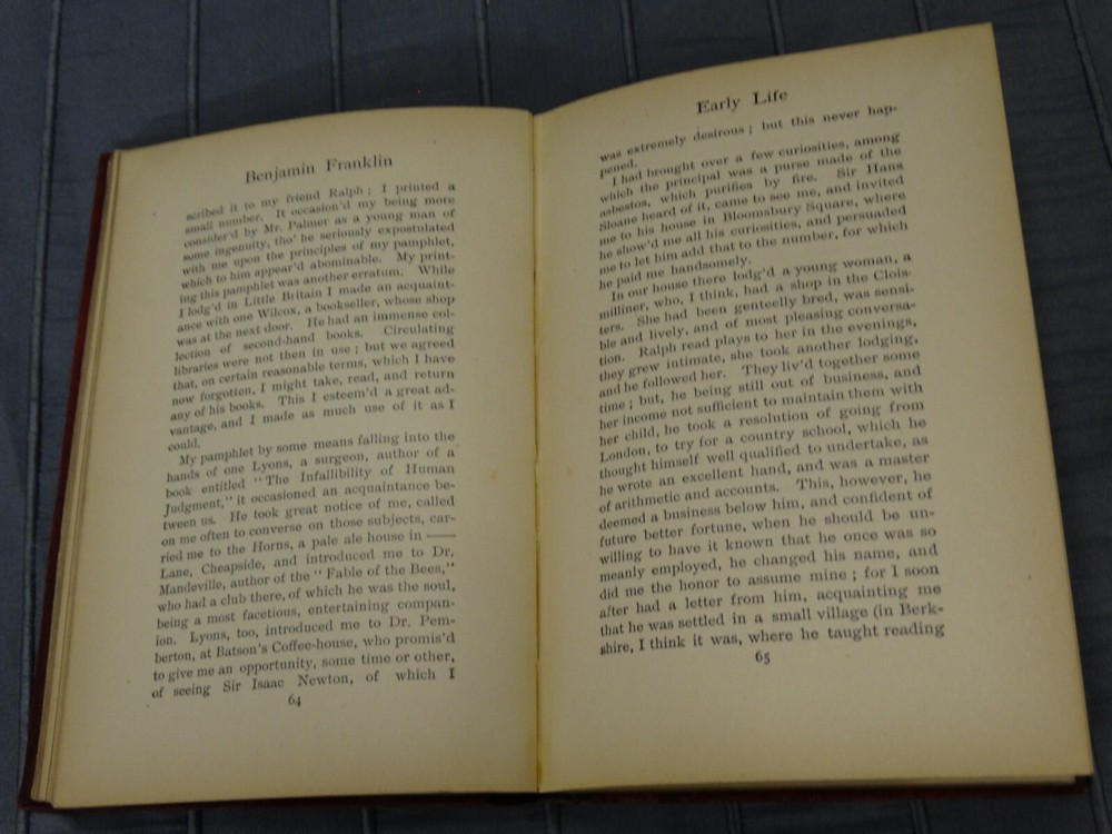 Little Masterpieces, Benjamin Franklin, Bliss Perry, 1902