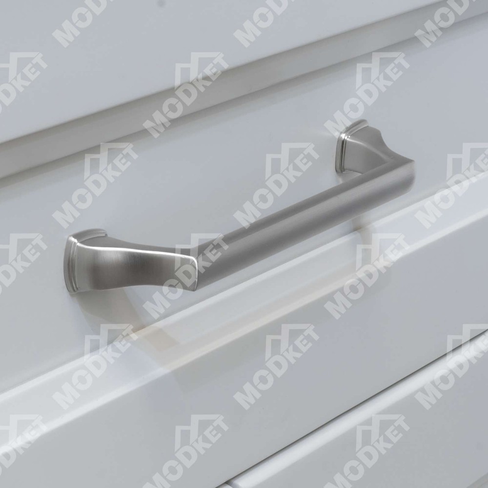 Solid Brushed Nickel Cabinet Pulls Knobs Handles Kitchen and Bathroom Drawers