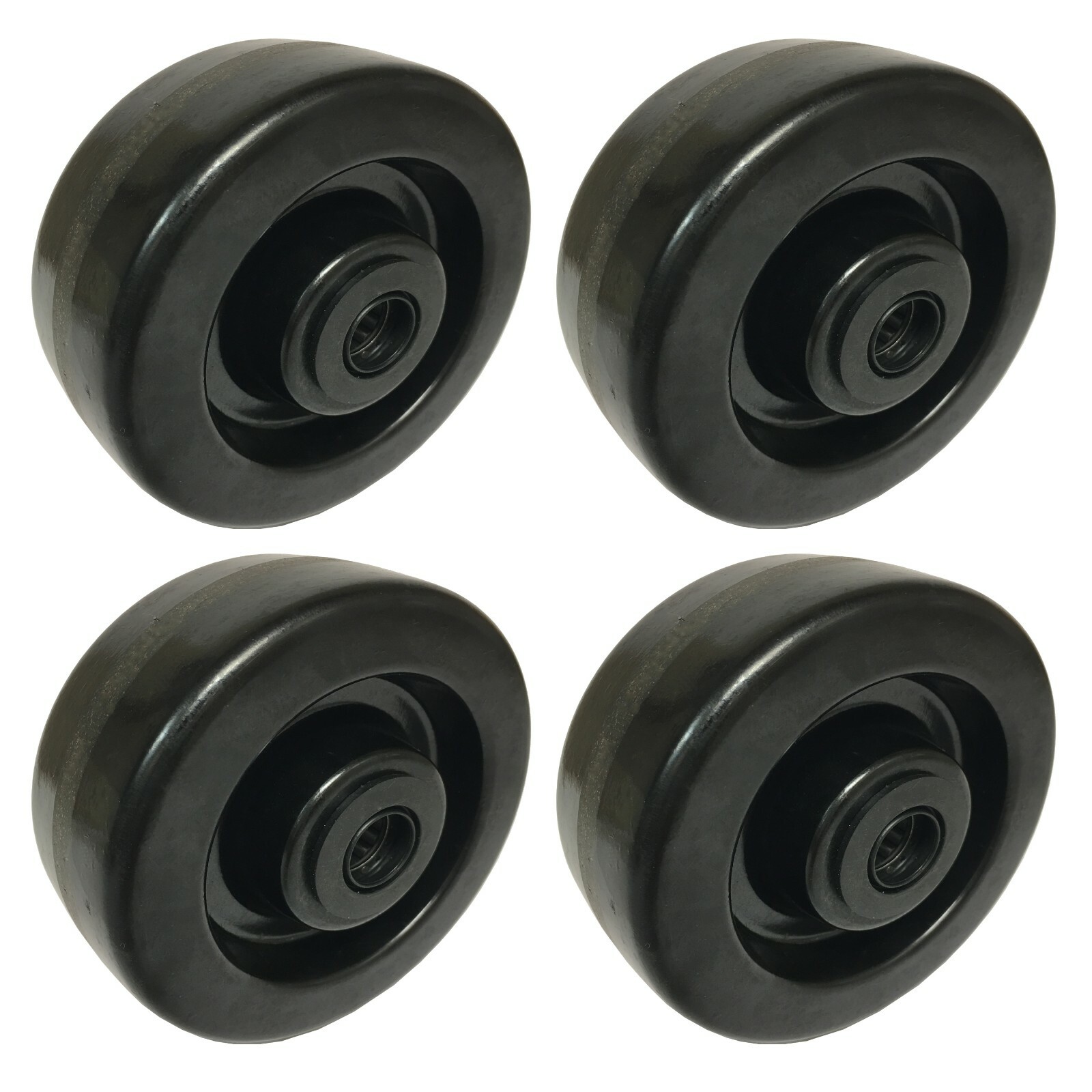 4 Heavy Duty Caster Wheels Set 4" 5" 6" 8" Phenolic Wheel With Bearing & Kit